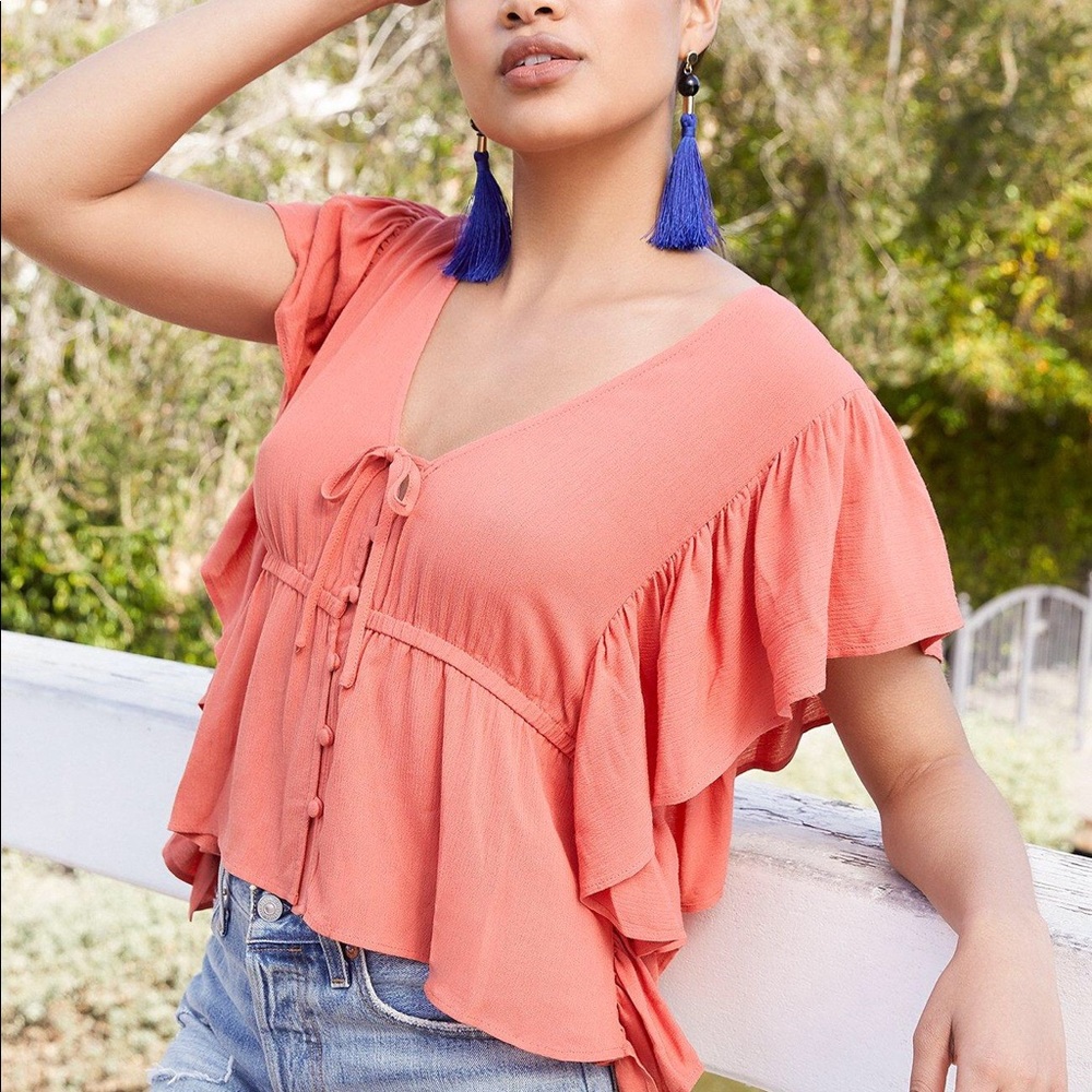 NEW Jack by BB Dakota On a Cruise Ruffle Top